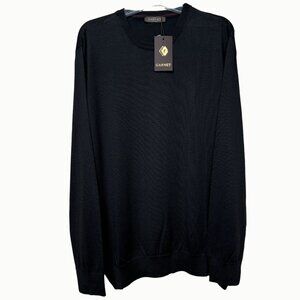Garnet Black Crew Neck Long Sleeve Pullover Sweater Large NWT